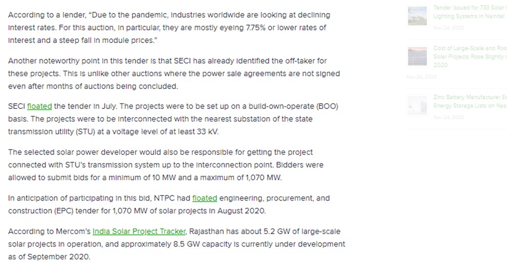 India’s New Record for Lowest Solar Tariff is ₹2/kWh